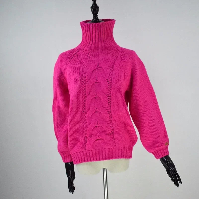 XITAO Knitted Thick Sweater Minority Korea Fashion New Pullover Wild Joker 2024 Turtleneck Full Sleeve Casual Elegant HNA-001