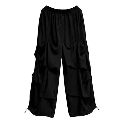 XITAO Wide Leg Pants Elastic Waist Pants Spring Female Casual Fashion Solid Color All Match Slimming Loose Pants GYX1802