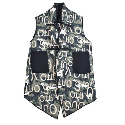 XITAO Print Pattern Vest Women Fashion Pocket Goddess Fan Single Breast 2021 Autumn Letter Sleeveless Minority Vest GWJ1269