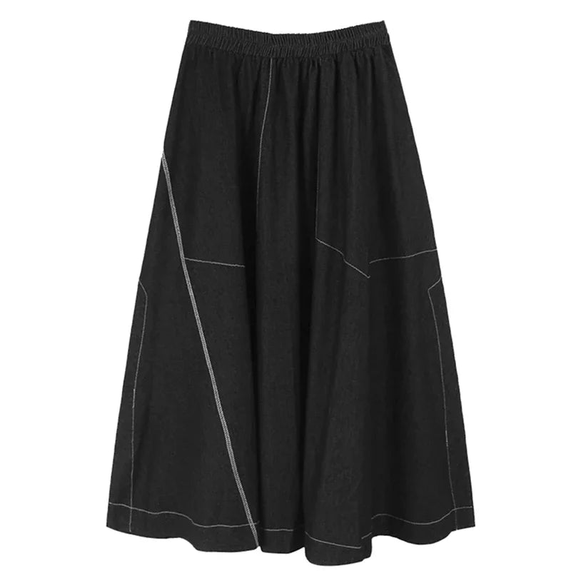 XITAO Casual Loose Fashion A-line Mid-calf Solid Color Irregular Popular Design Autumn Women Clothing Female Skirt GYX1102