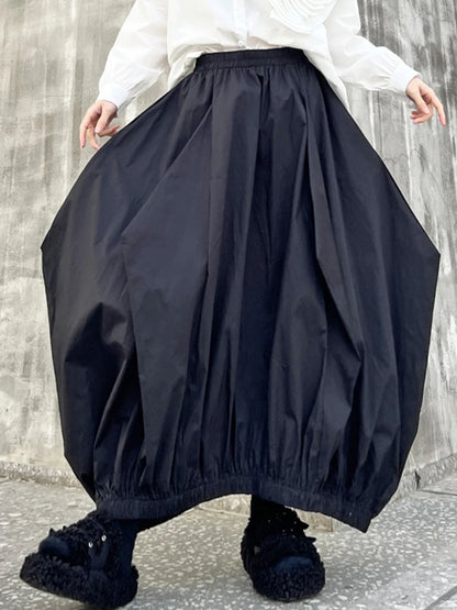 XITAO Irregular Elastic Waist Skirt Pleated Personality Solid Color Fashion Street Trendy Spring Women New Skirt DMJ4056