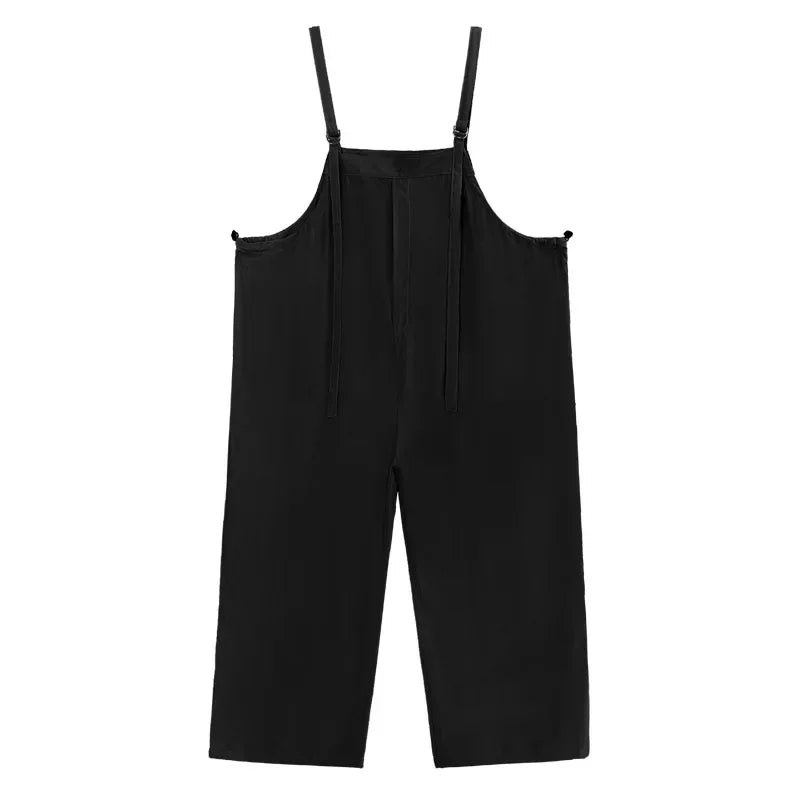 XITAO Loose Fashion Jumpsuits Casual Simplicity Large Size Romper Suspender New Solid Color All-match Women WMD6268