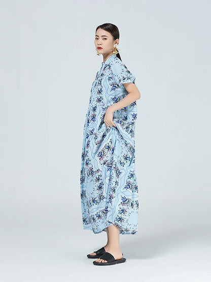 XITAO Print Pattern Dress Fashion New Women Chiffon Irregular Patchwork Hit Color Small Fresh Casual Style Dress CLL1400