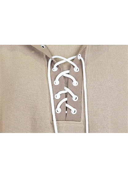 XITAO Spring New Dress Fashion Draw String Bandage Splicing Hooded Collar Pullover Loose All-match Sweatshirt Dress LDD2231