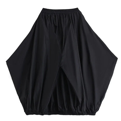 XITAO Irregular Elastic Waist Skirt Pleated Personality Solid Color Fashion Street Trendy Spring Women New Skirt DMJ4056