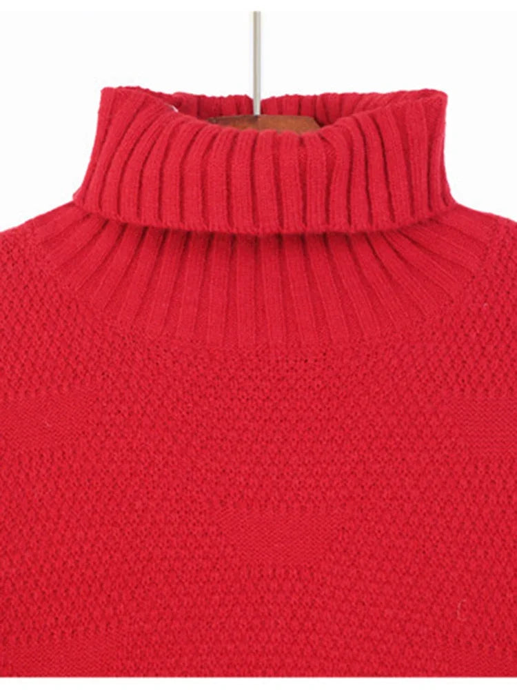 XITAO Turtleneck Women Knitting Pullover Solid Solid Loose Fashion Simplicity Temperament Casual Sweater Spring New WLD13333