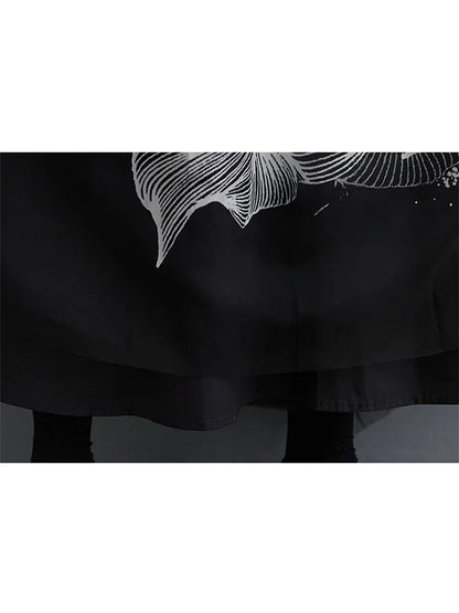 XITAO Mesh Skirt Fashion New Women Goddess Fan Casual Style Loose Patchwork Minority Black Elegant Summer Skirt WLD11477