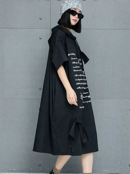 XITAO Loose Fitting Casual A-line Mid-calf Solid Color Dress New Loose Half Sleeve Thin Trendy Summer Female Dress GMM1053