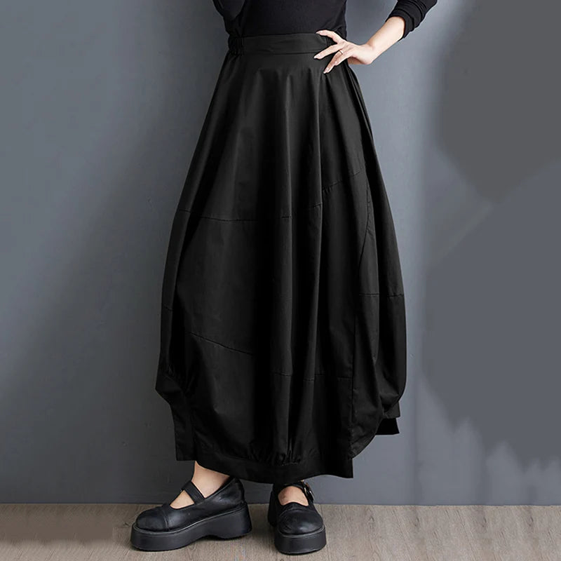 XITAO Asymmetrical Skirt Solid Color Simplicity Personality Loose Casual Bud Skirt 2024 Summer New Street Trendy Women DMJ4165