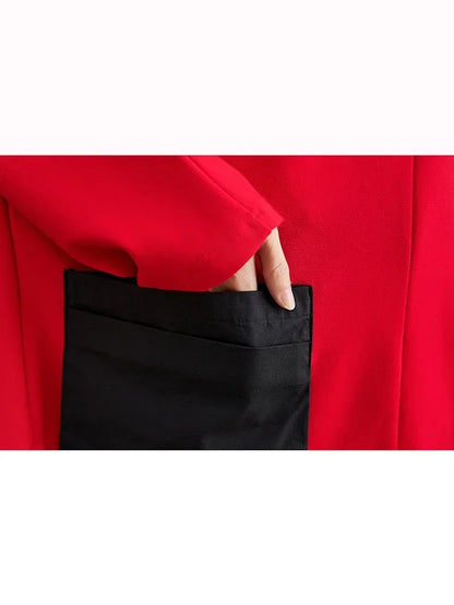 XITAO Casual Patchwork Pocket Women Sweatshirts Turtleneck Asymmetrical Long Sleeve Pullovers Autumn New DMJ2895