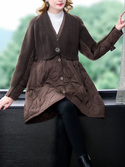 XITAO V-neck Patchwork Trench Loose Single Breasted Full Sleeve Personality Spring All-match Temperament Coat FBB1618