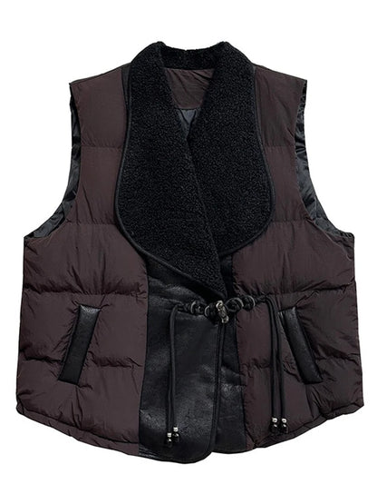 XITAO Casual Loose Patchwork Turn-down Collar Female Vest 2024 New Arrival Fashion Sleeveless Trendy Autumn Women Vest  ZY8916