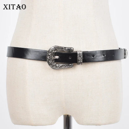 XITAO New Ladies Belts PU Leather Alloy Buckle Retro Jeans Dress Adjustable Fashion Decorative Belts for Women CLL1642