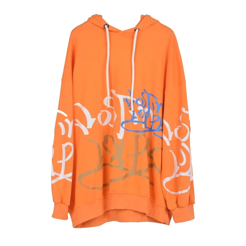 XITAO Casual Letter Print Women Hoodies Spring New Drawstring Hooded Collar Loose Hooded Long Sleeve Hedging Hoodie WMD2606