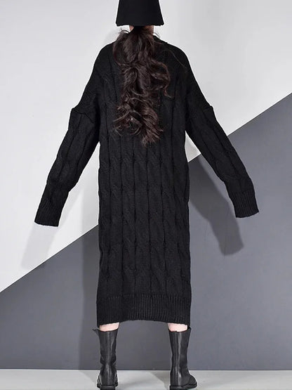 XITAO Knitted Sweater Dress Fashion New Full Sleeve Goddess Casual Style Spring Autumn Elegant Minority Loose Sweater ZY1583