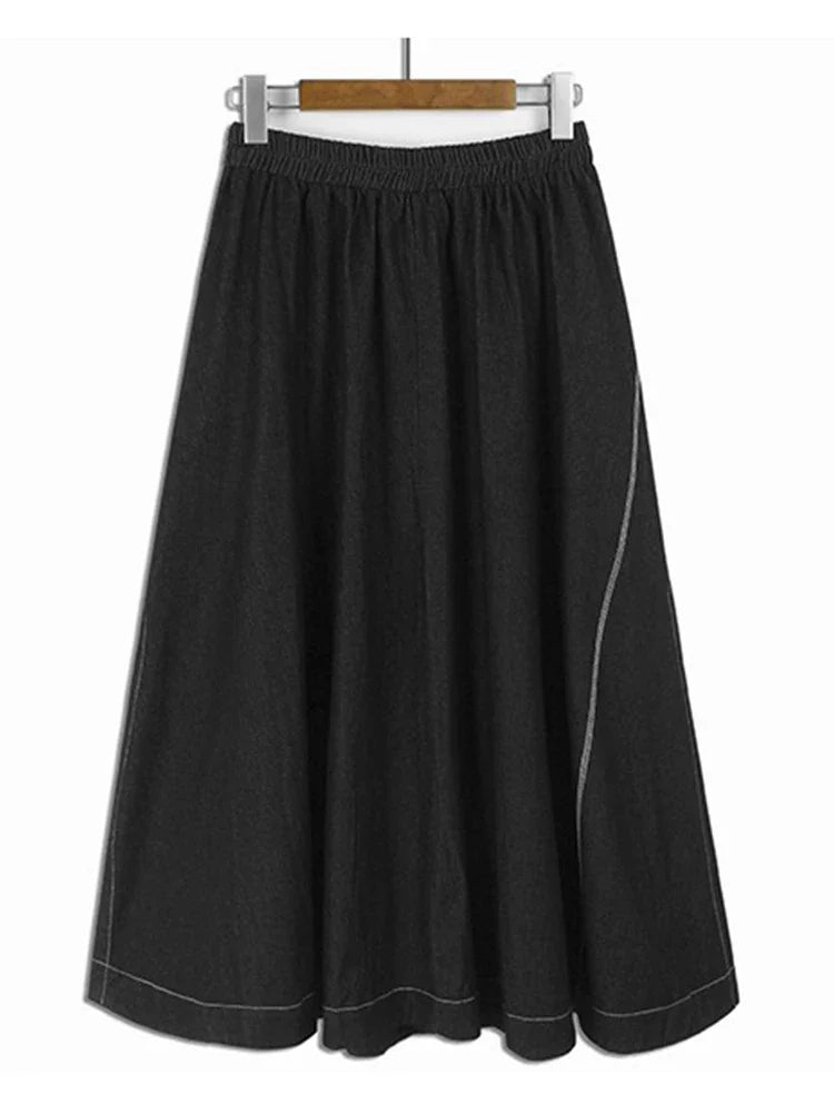 XITAO Casual Loose Fashion A-line Mid-calf Solid Color Irregular Popular Design Autumn Women Clothing Female Skirt GYX1102