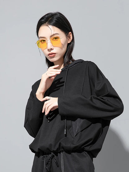 XITAO Hooded Casual Sweatshirt Solid Color Pullover Full Sleeve Personality Simplicity Spring Fashion Women New Top LYD1723