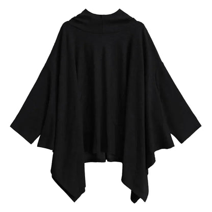 XITAO Hooded Batwing Sleeve Women Sweatershirt Solid Color Loose Irregular Pocket Casual Pullover Female Sweatershirt ZYY1025