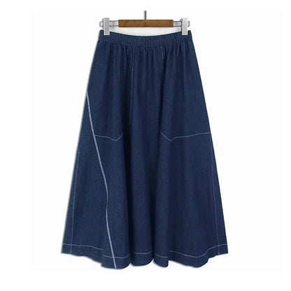 XITAO Casual Loose Fashion A-line Mid-calf Solid Color Irregular Popular Design Autumn Women Clothing Female Skirt GYX1102