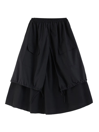 XITAO Irregular Patchwork Skirt Casual Fashion Personality Women Loose Simplicity Black Street Trendy All-match Skirt DMJ3717