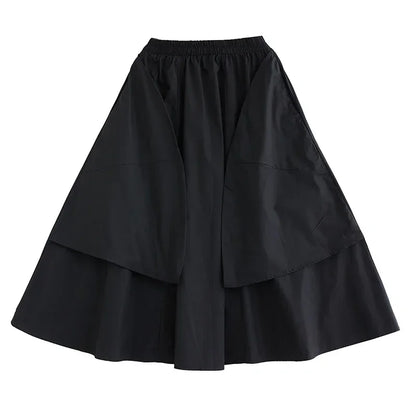 XITAO Casual Irregular Skirt Fashion Patchwork Loose Appear Thin Women Spring New Arrival Solid Color All-match Skirt HQQ1466