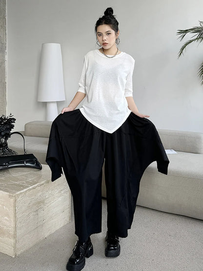 XITAO Asymmetrical Casual Female Pants Loose Fashion Personality Patchwork Solid Solid Women Pants Summer Street Trendy ZY8841