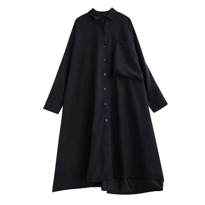 XITAO Loose Asymmetric Trench Personality Trend Batwing Sleeve Women Autumn New Casual Single Breasted Irregular Coats HQQ1588