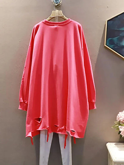 XITAO Pleated Dress Fashion New Women Pullover Letter Pole Small Fresh Full Sleeve Minority Casual Style Loose Dress WMD2607