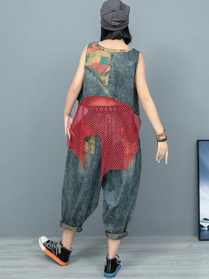 XITAO Personality Patchwork Print Two Piece Set Irregular Vest Casual Loose Harem Pants Fashion Street Trendy Sets ZY8762