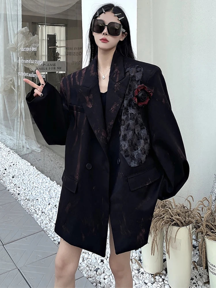 XITAO Solid Color Casual Turn-down Collar Single Button Female Coat New Arrival Trendy Autumn Women Tailored Coat GMM1076