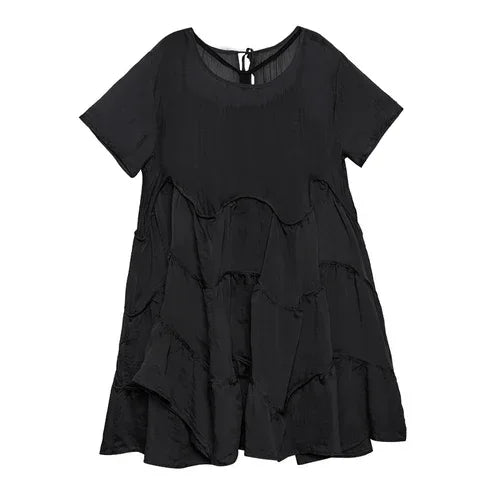 XITAO Perspective Dress Fashion Women Elegant Goddess Fan Casual Style Summer Minority Loose Elegant Dress WLD16551