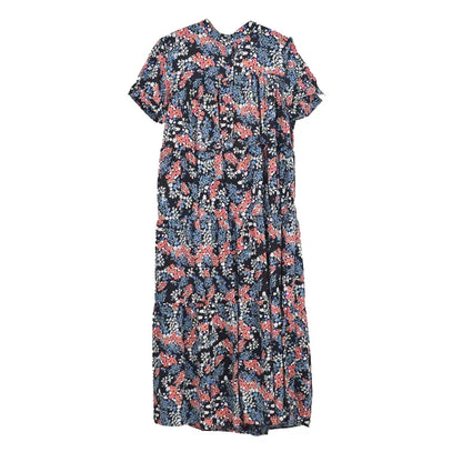 XITAO Print Dress Fashion New Pleated Splicing Splicing Casual Loose Simplicity Women Summer Stand Collar WMD1272