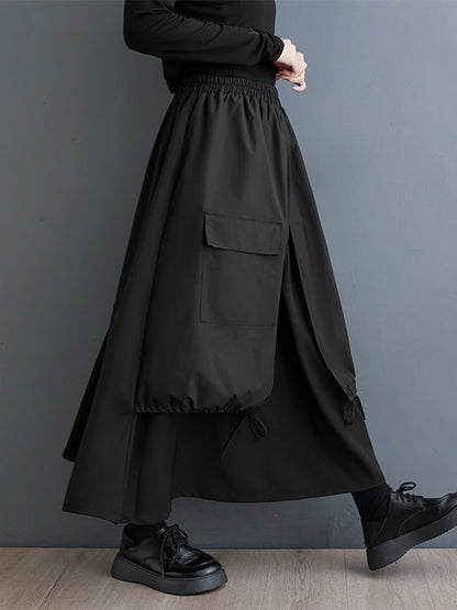 XITAO Irregular Patchwork Skirt Casual Fashion Personality Women Loose Simplicity Black Street Trendy All-match Skirt DMJ3717