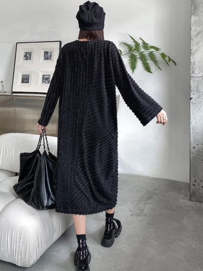 XITAO O-neck Full Sleeve Dress Loose Appear Thin Simplicity Temperament Vintage Spring Women New Pullover Dress DMJ2744