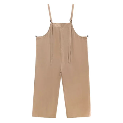 XITAO Loose Fashion Jumpsuits Casual Simplicity Large Size Romper Suspender New Solid Color All-match Women WMD6268