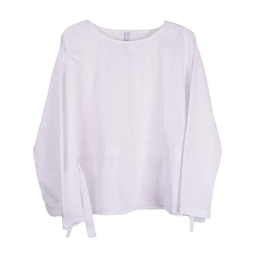 XITAO Pullover T Shirt Fashion Women Small Fresh Pleated Goddess Fan Casual Style Spring Solid Color Tee Top WLD13363